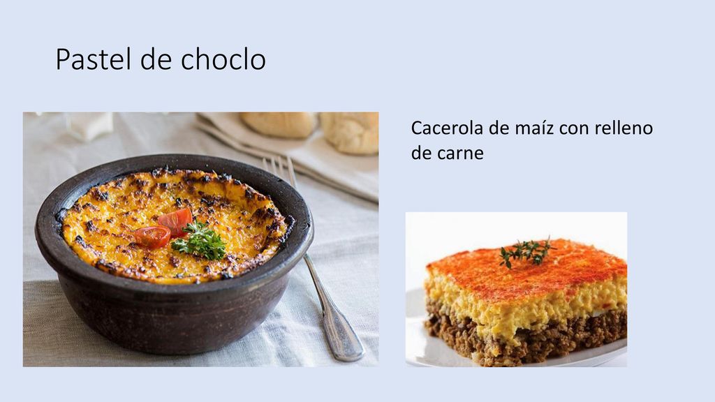 Pastel de choclo Cacerola de maíz con relleno de carne