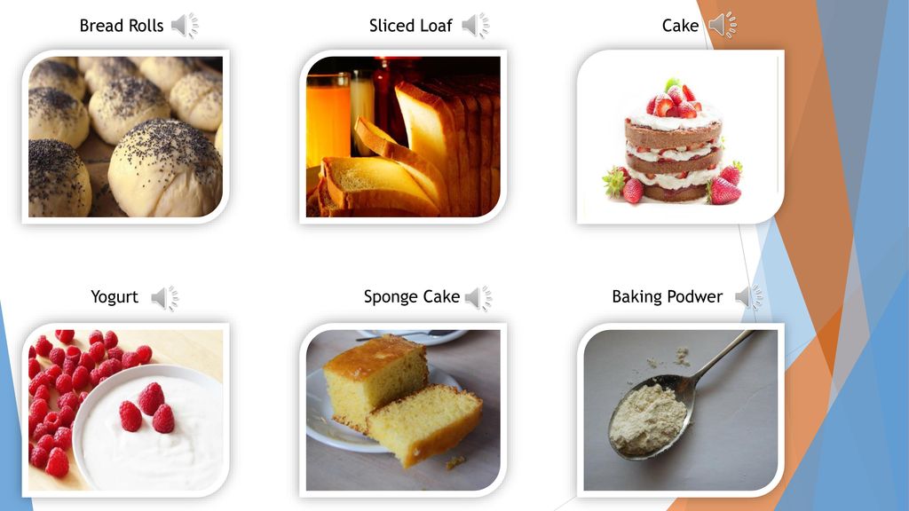 Bread Rolls Sliced Loaf Cake Yogurt Sponge Cake Baking Podwer