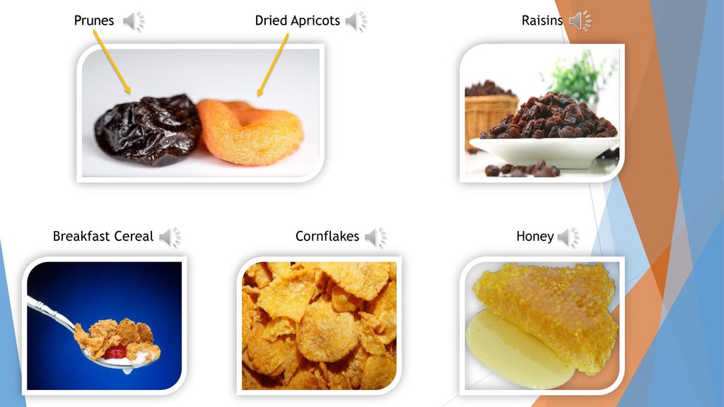 Prunes Dried Apricots Raisins Breakfast Cereal Cornflakes Honey