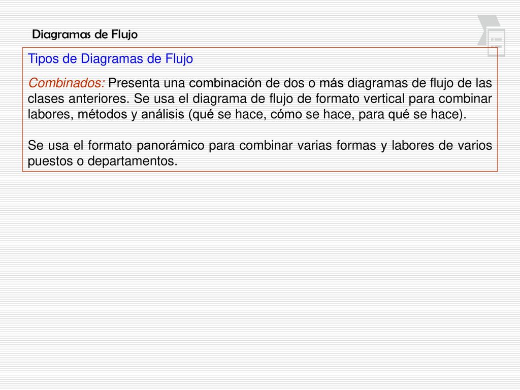 Diagramas de Flujo Tipos de Diagramas de Flujo.
