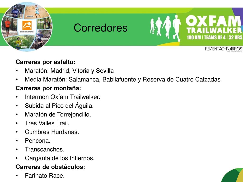 Corredores Carreras por asfalto: Maratón: Madrid, Vitoria y Sevilla