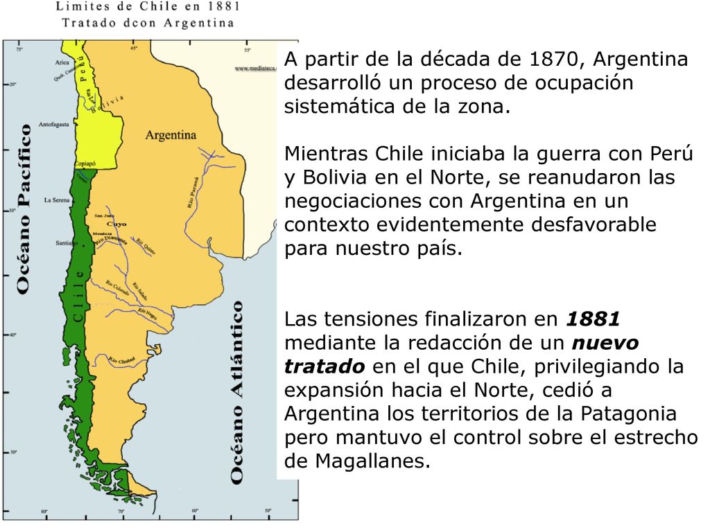 A partir de la década de 1870, Argentina desarrolló un proceso de ocupación sistemática de la zona.