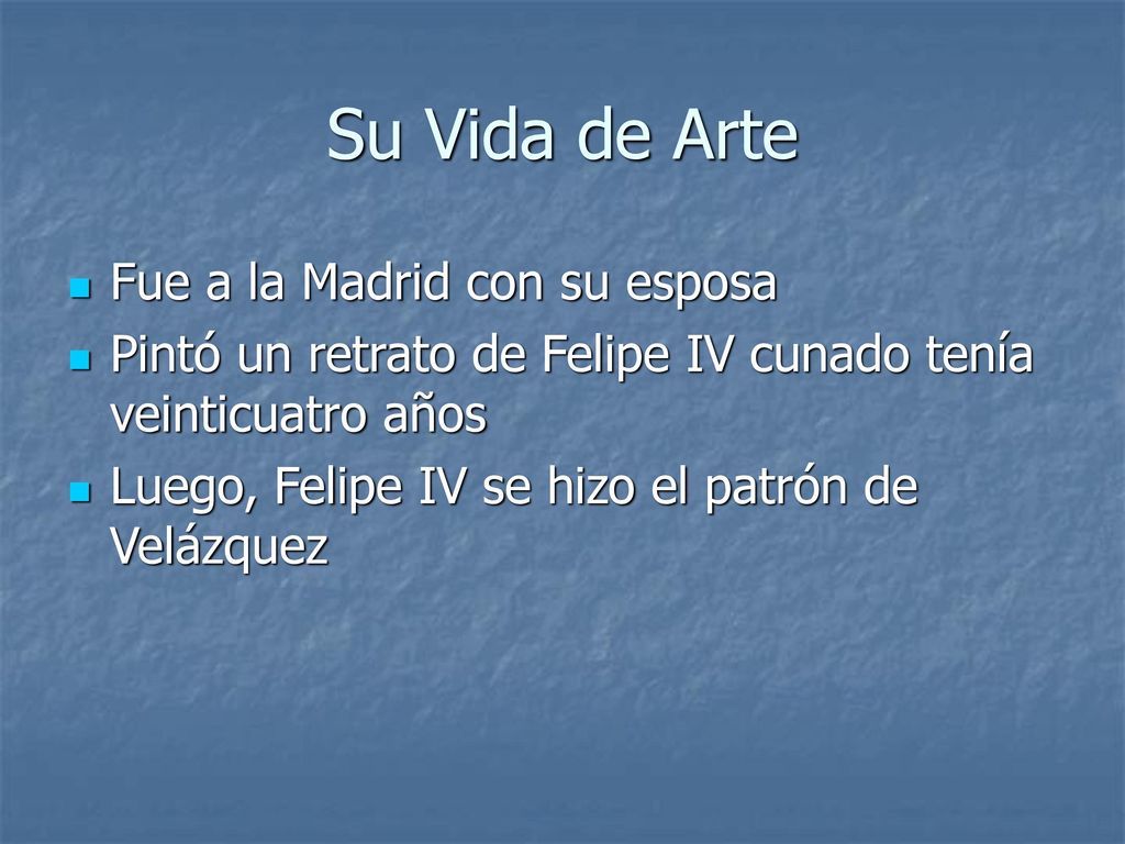 Su Vida de Arte Fue a la Madrid con su esposa