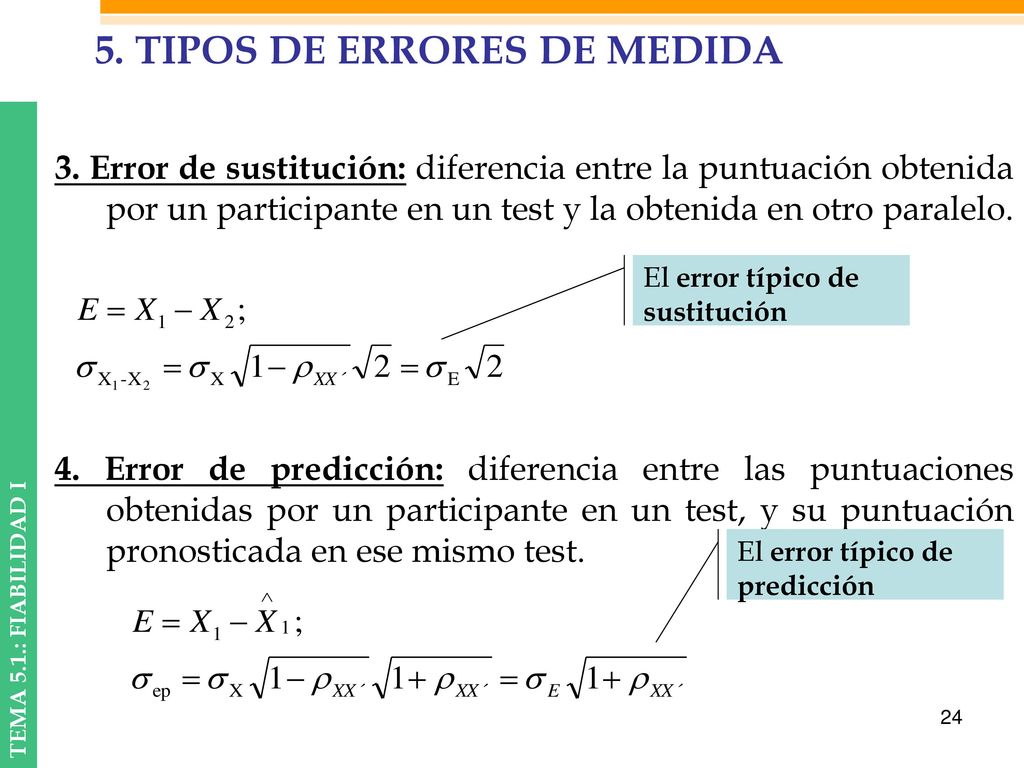 5. TIPOS DE ERRORES DE MEDIDA