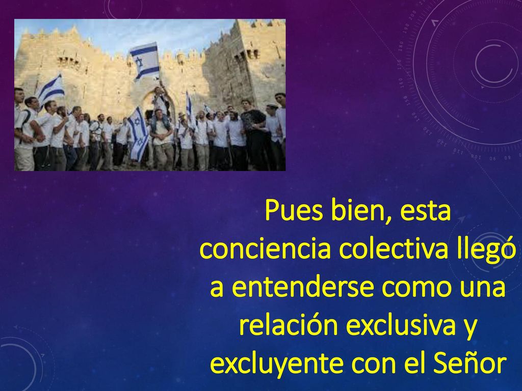 Pues bien, esta conciencia colectiva llegó a entenderse como una relación exclusiva y excluyente con el Señor