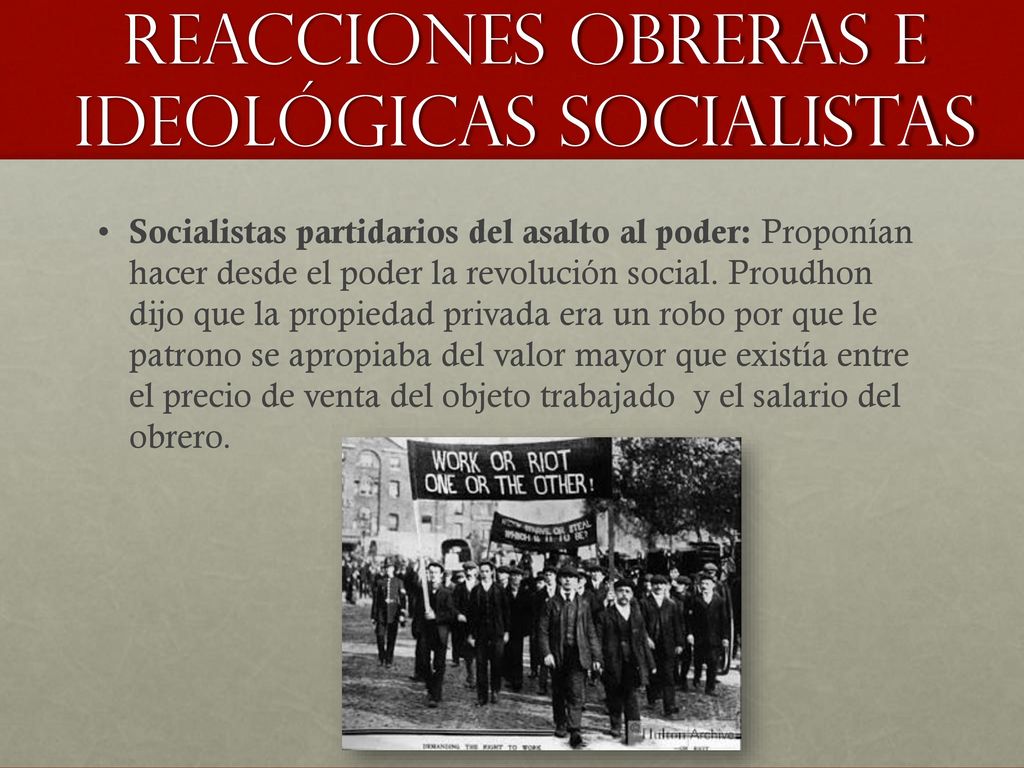 Reacciones obreras e ideológicas socialistas