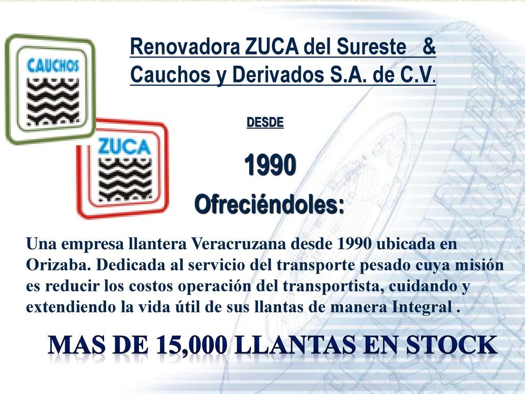 Renovadora ZUCA del Sureste & Cauchos y Derivados S.A. de C.V.