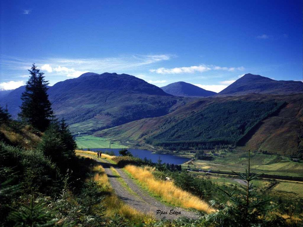 Desde el castillo hasta Fort William el valle nos dan un espectáculo de colores ..marrones, verdes, amarillos, ocres … y por las laderas se precipitan frecuentes torrentes