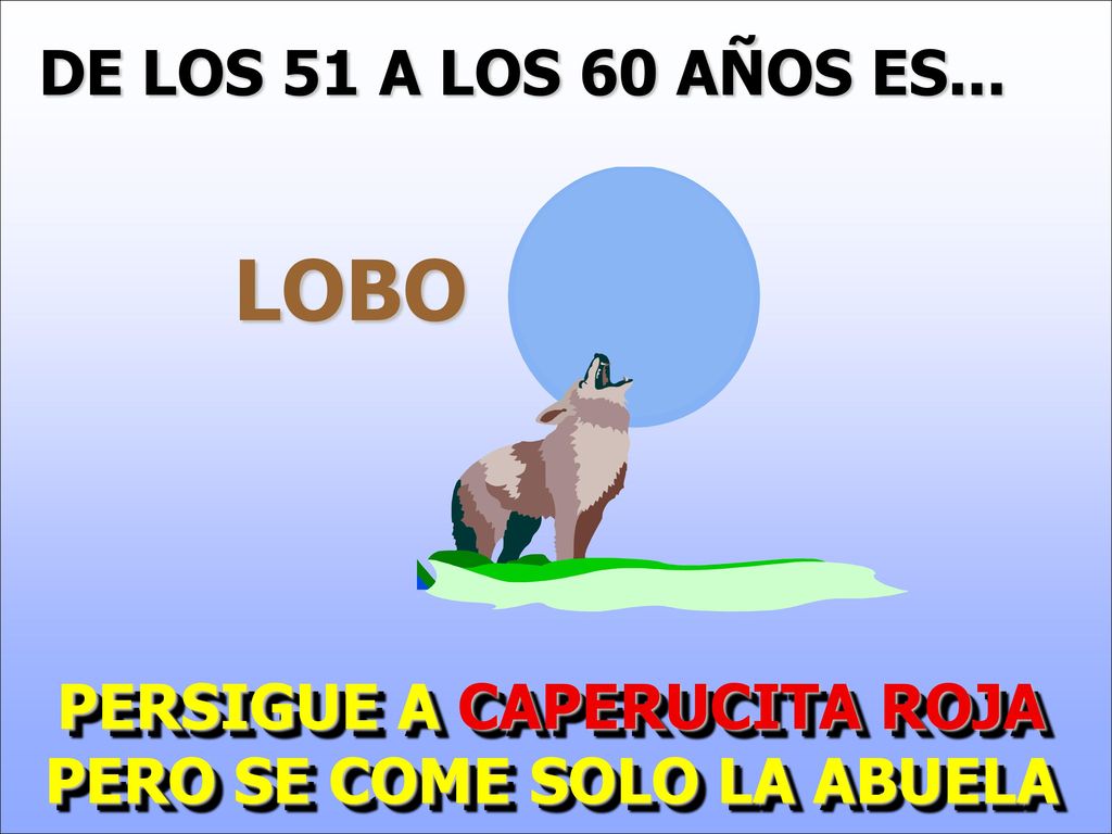 PERSIGUE A CAPERUCITA ROJA PERO SE COME SOLO LA ABUELA