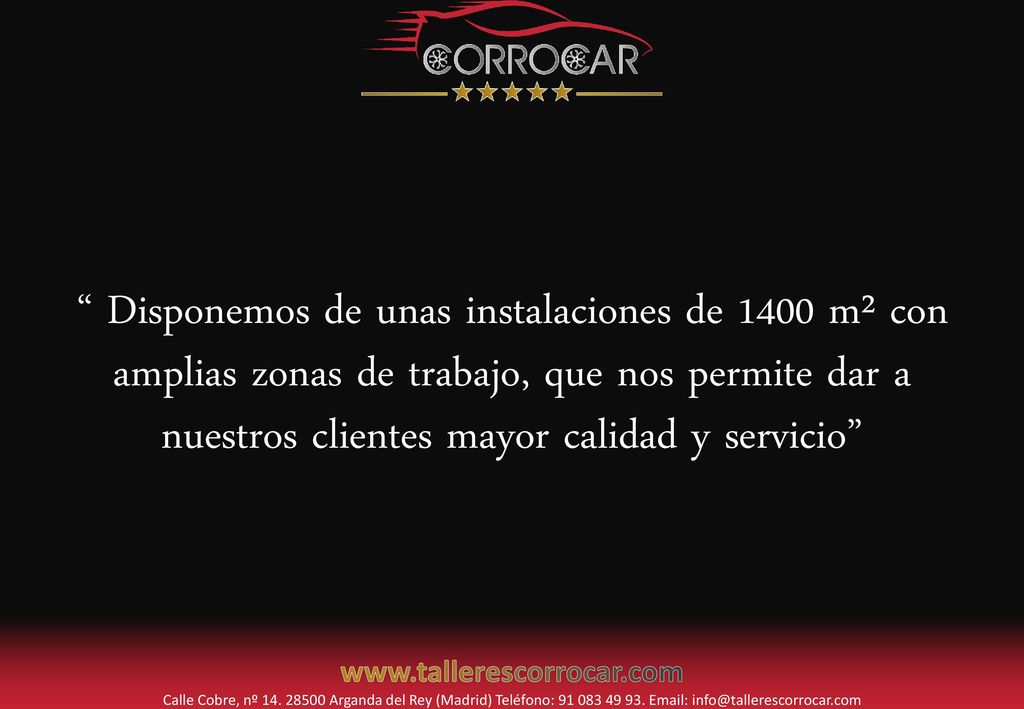 Disponemos de unas instalaciones de 1400 m² con amplias zonas de trabajo, que nos permite dar a nuestros clientes mayor calidad y servicio