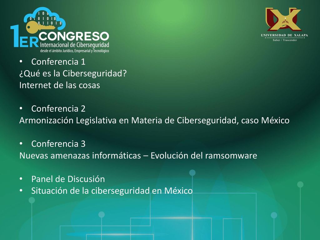 Conferencia 1 ¿Qué es la Ciberseguridad Internet de las cosas. Conferencia 2.