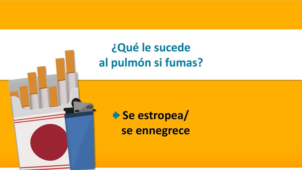 ¿Qué le sucede al pulmón si fumas Se estropea/ se ennegrece