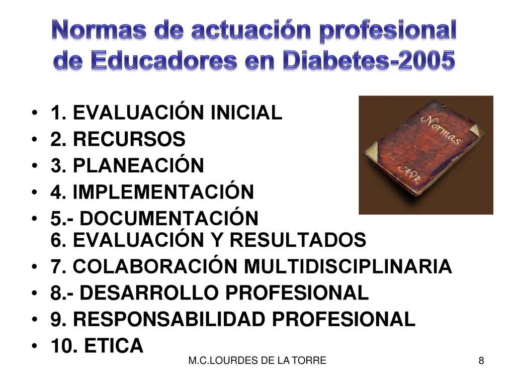 Normas de actuación profesional de Educadores en Diabetes-2005