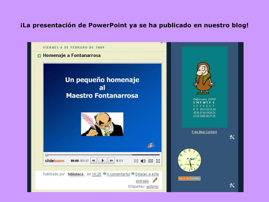¡La presentación de PowerPoint ya se ha publicado en nuestro blog!
