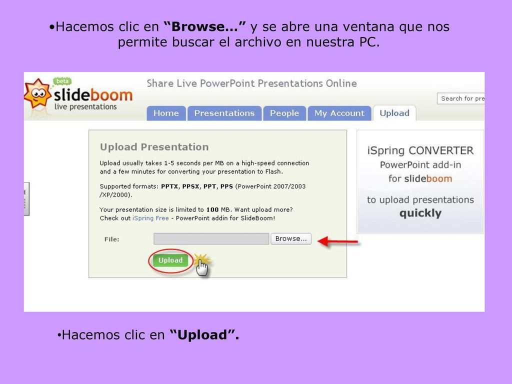 Hacemos clic en Browse… y se abre una ventana que nos permite buscar el archivo en nuestra PC.