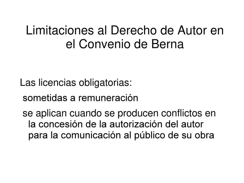 Limitaciones al Derecho de Autor en el Convenio de Berna