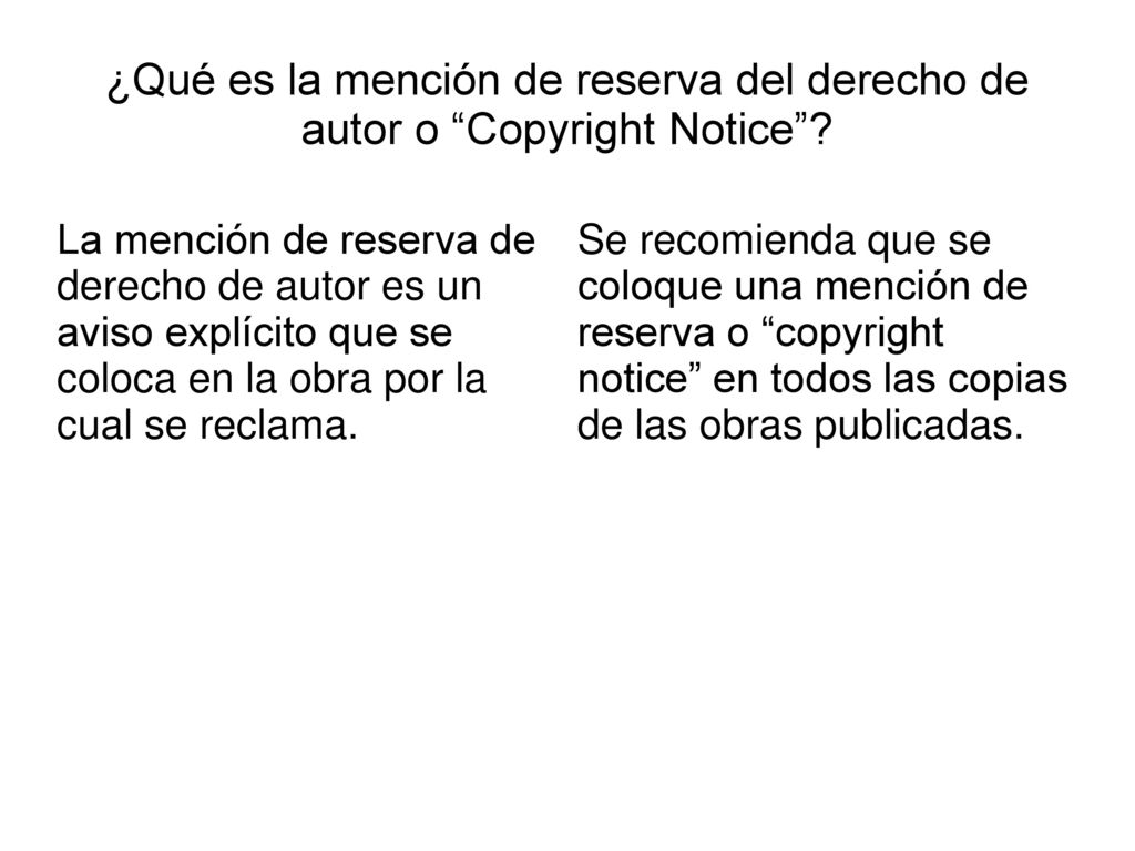 ¿Qué es la mención de reserva del derecho de autor o Copyright Notice