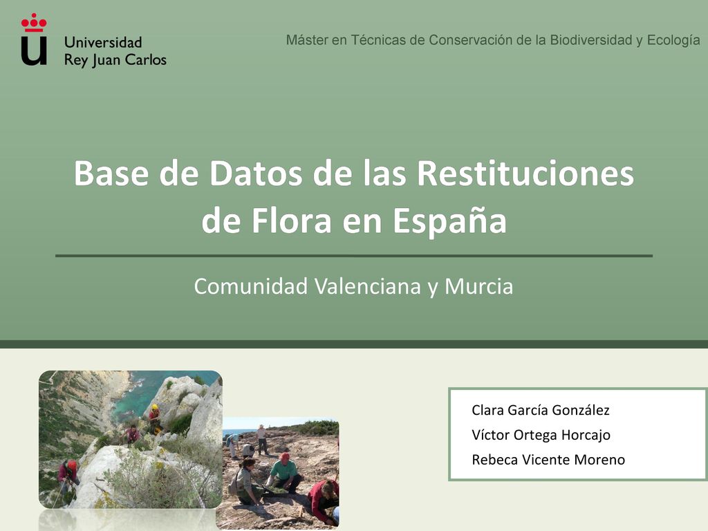 Base de Datos de las Restituciones de Flora en España