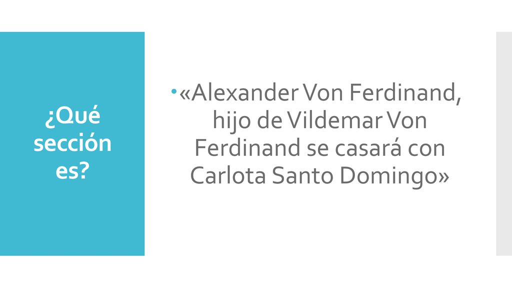 «Alexander Von Ferdinand, hijo de Vildemar Von Ferdinand se casará con Carlota Santo Domingo»