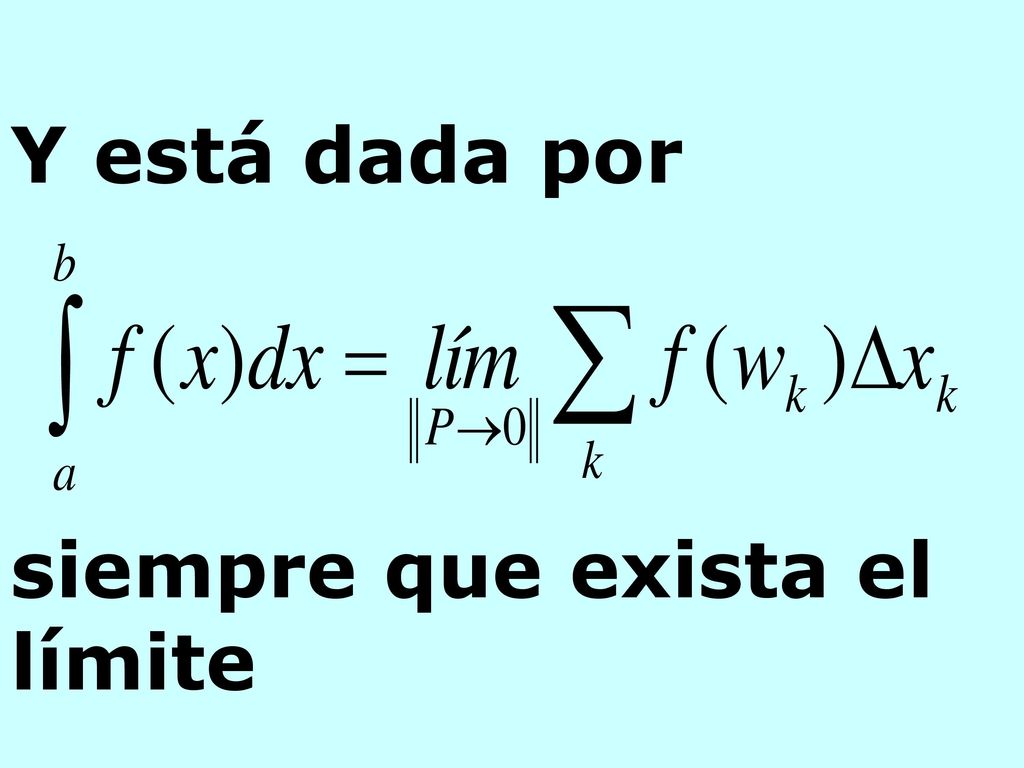 Y está dada por siempre que exista el límite