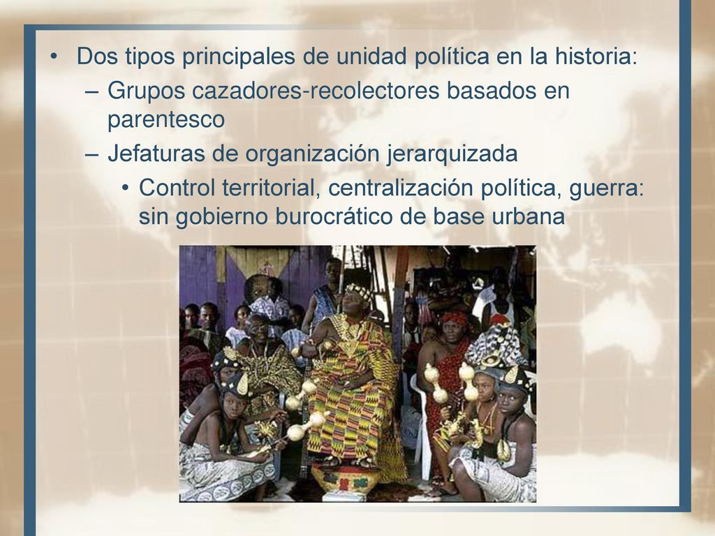 Dos tipos principales de unidad política en la historia: