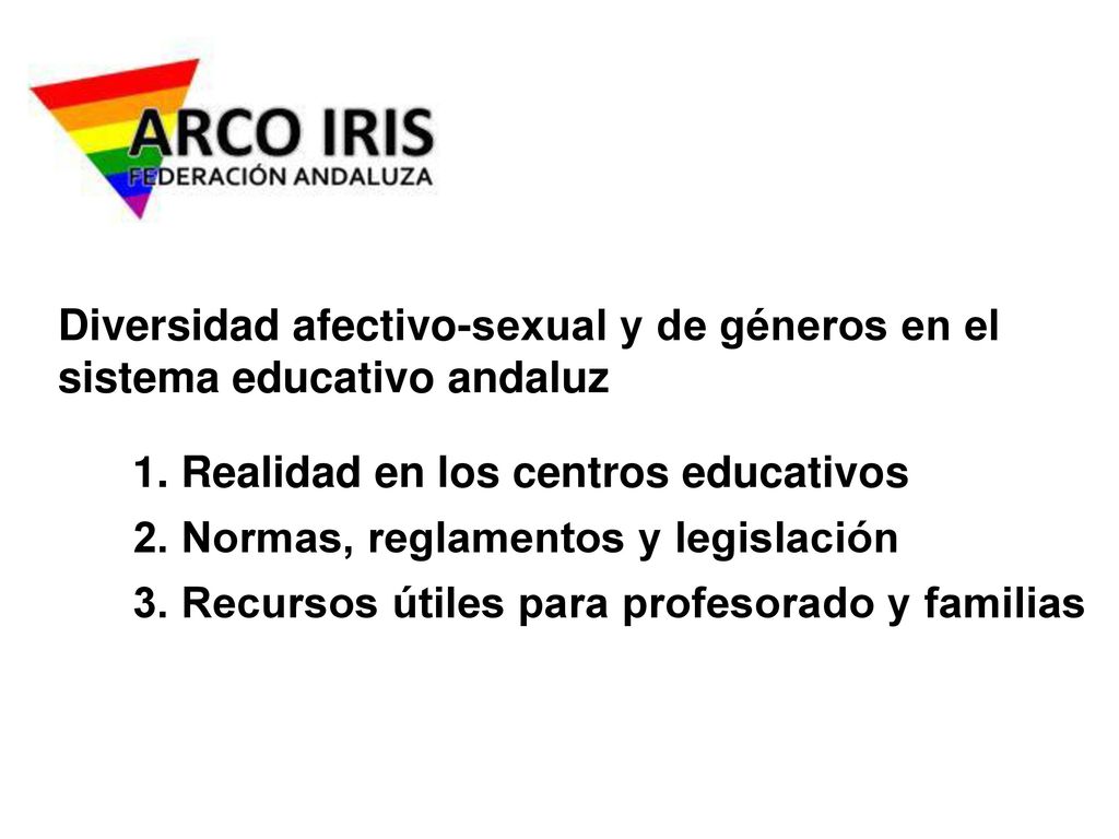 Diversidad afectivo-sexual y de géneros en el sistema educativo andaluz