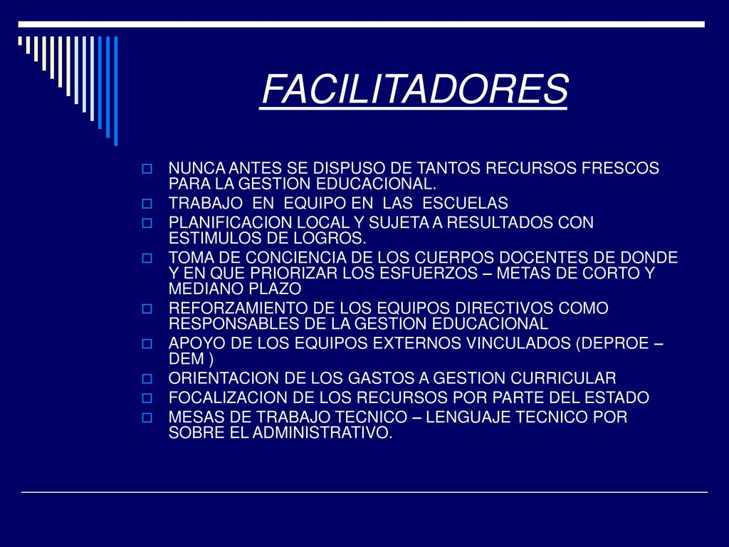 OBSTACULIZADORES EN EL PROCESO DEL DE AVANCE DE LA IMPLEMENTACION DEL PLAN SEP