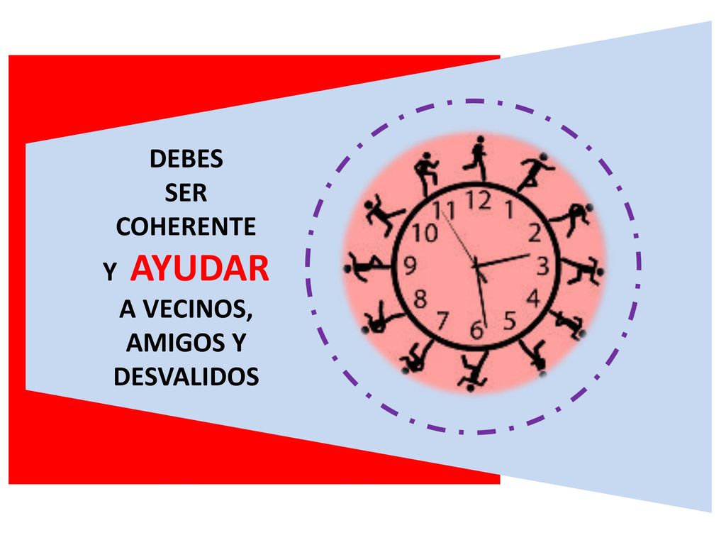 DEBES SER COHERENTE Y AYUDAR A VECINOS, AMIGOS Y DESVALIDOS