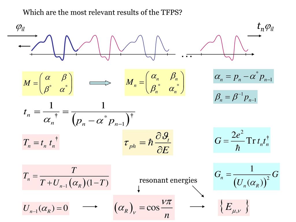 … jil tnjil Which are the most relevant results of the TFPS