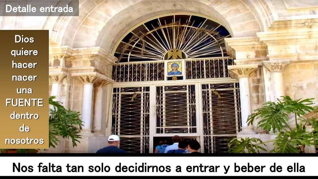 Nos falta tan solo decidirnos a entrar y beber de ella