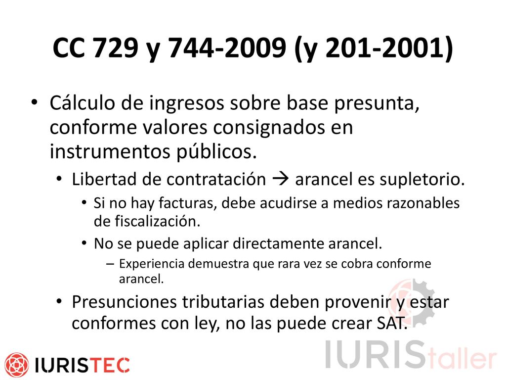 CC 729 y (y ) Cálculo de ingresos sobre base presunta, conforme valores consignados en instrumentos públicos.