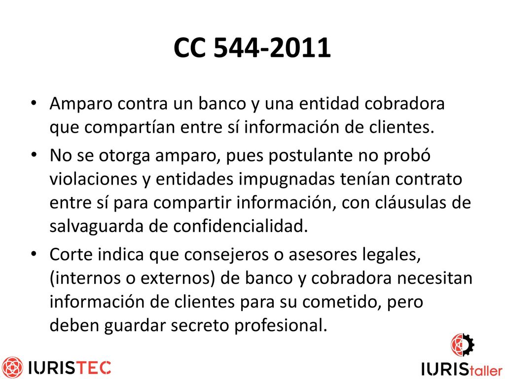 CC Amparo contra un banco y una entidad cobradora que compartían entre sí información de clientes.