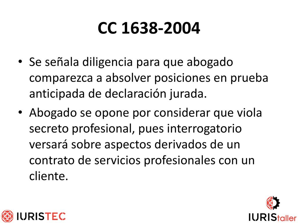 CC Se señala diligencia para que abogado comparezca a absolver posiciones en prueba anticipada de declaración jurada.