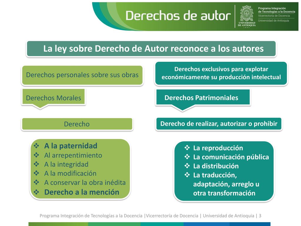 La ley sobre Derecho de Autor reconoce a los autores
