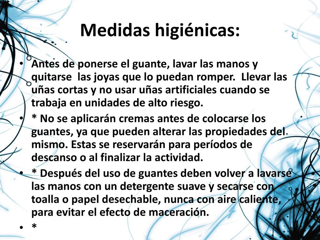 Medidas higiénicas: