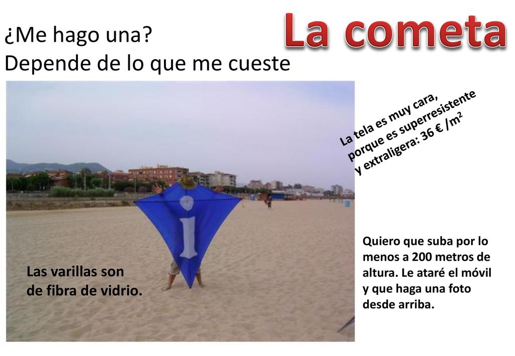 La cometa ¿Me hago una Depende de lo que me cueste Las varillas son