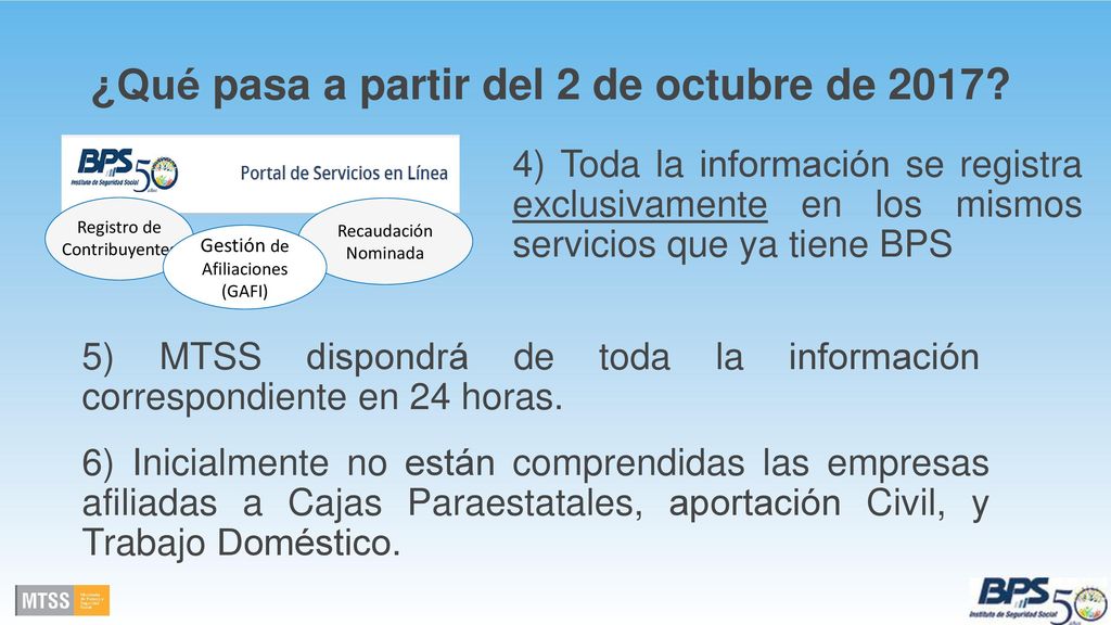 ¿Qué pasa a partir del 2 de octubre de 2017