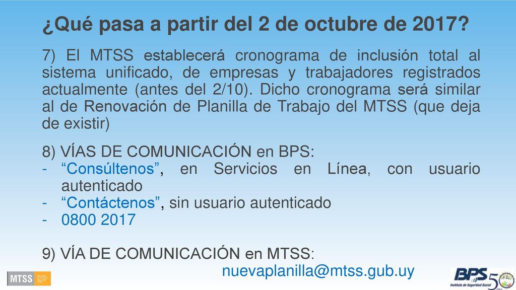 ¿Qué pasa a partir del 2 de octubre de 2017