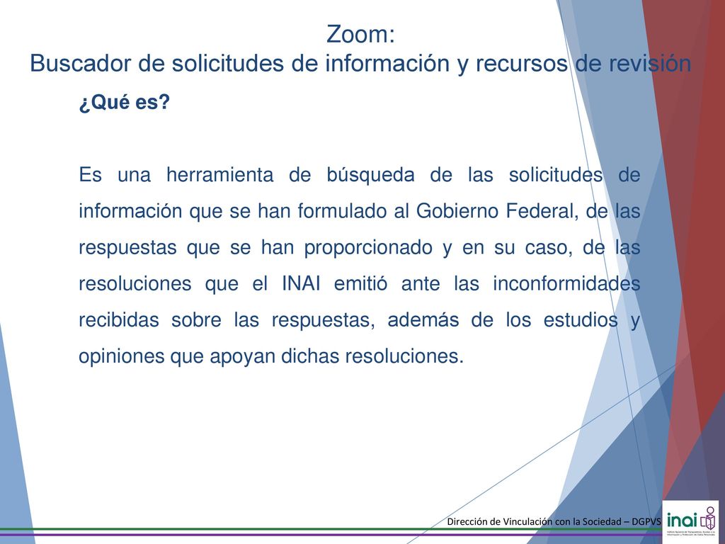 Zoom: Buscador de solicitudes de información y recursos de revisión