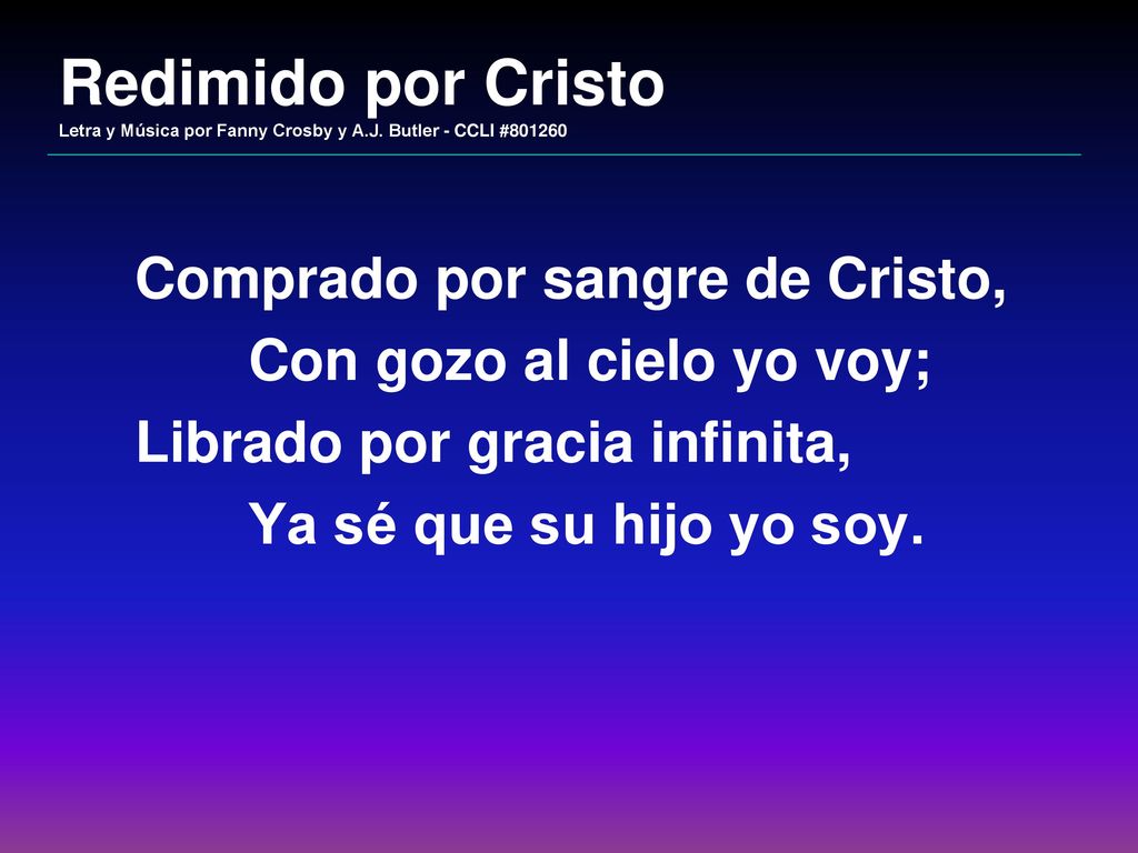 Redimido por Cristo Letra y Música por Fanny Crosby y A. J