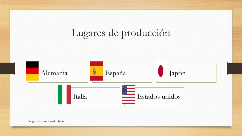 Lugares de producción Energía solar, la salvación del planeta Alemania