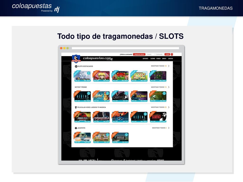 Todo tipo de tragamonedas / SLOTS