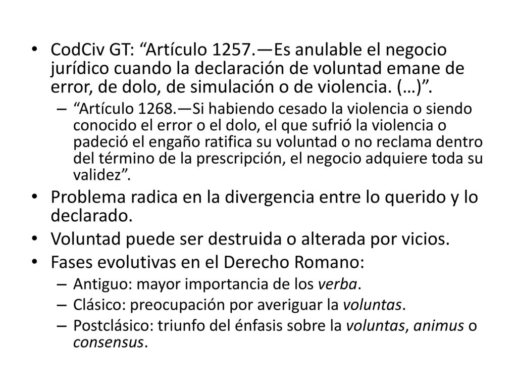 Problema radica en la divergencia entre lo querido y lo declarado.
