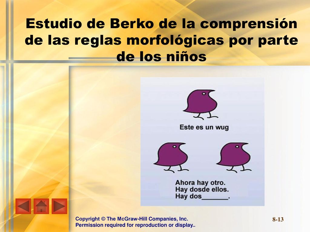 Estudio de Berko de la comprensión de las reglas morfológicas por parte de los niños