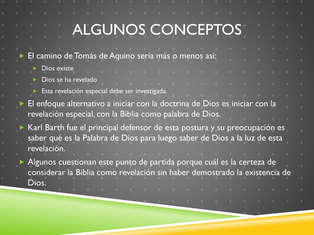 Algunos conceptos El camino de Tomás de Aquino sería más o menos así: