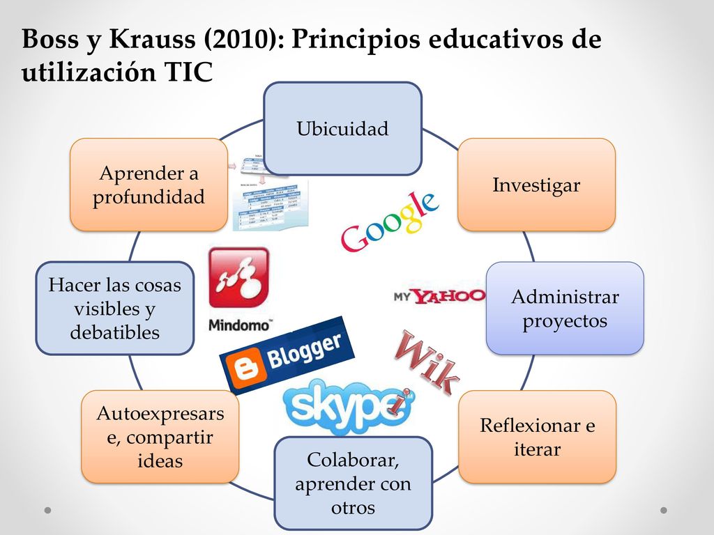 Wiki Boss y Krauss (2010): Principios educativos de utilización TIC