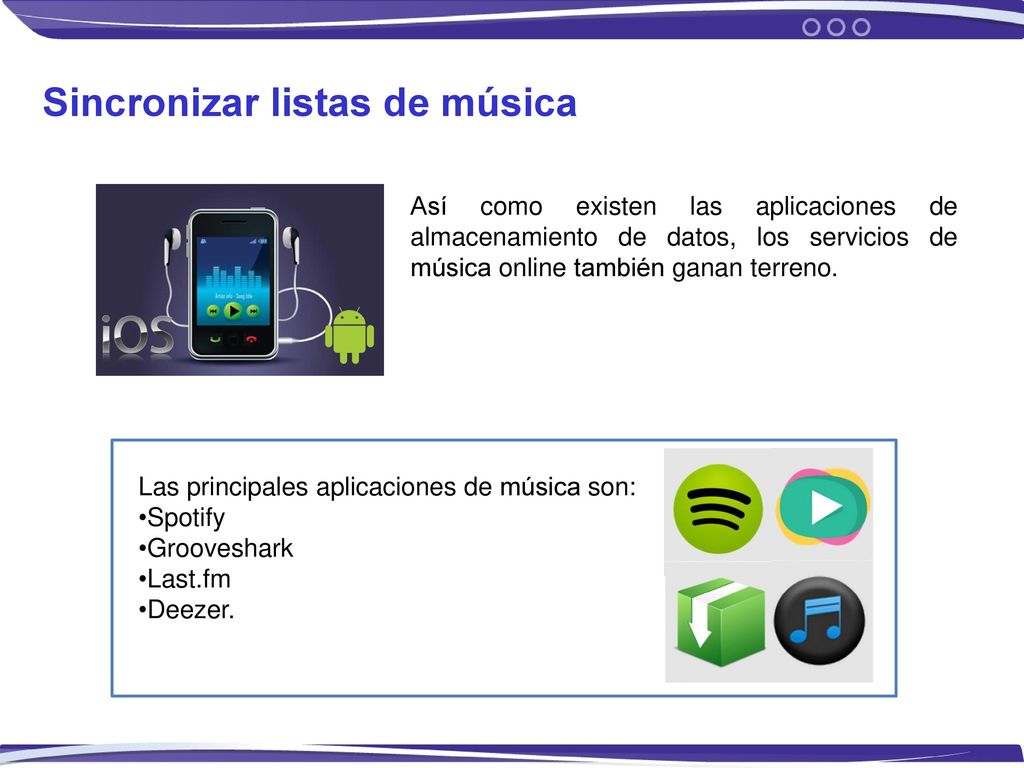 Sincronizar listas de música