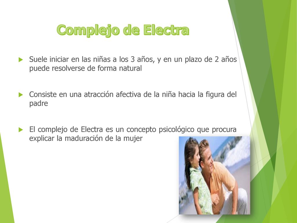 Complejo de Electra Suele iniciar en las niñas a los 3 años, y en un plazo de 2 años puede resolverse de forma natural.
