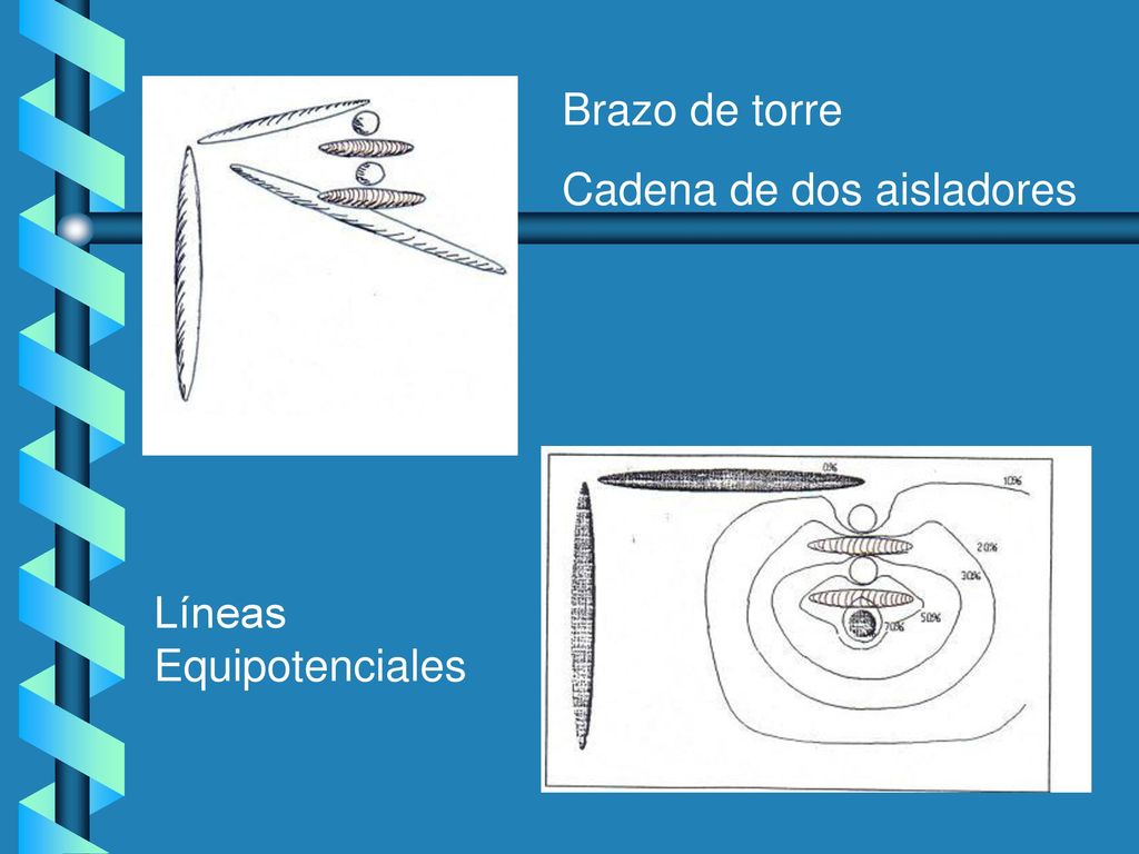 Brazo de torre Cadena de dos aisladores Líneas Equipotenciales