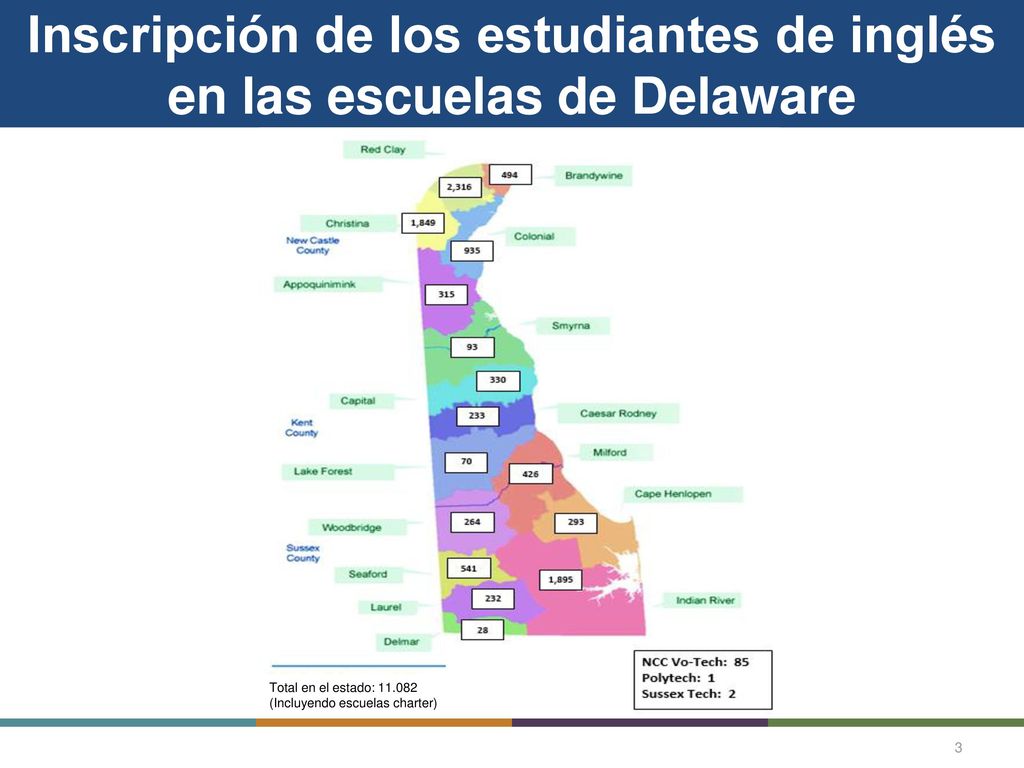 Inscripción de los estudiantes de inglés en las escuelas de Delaware